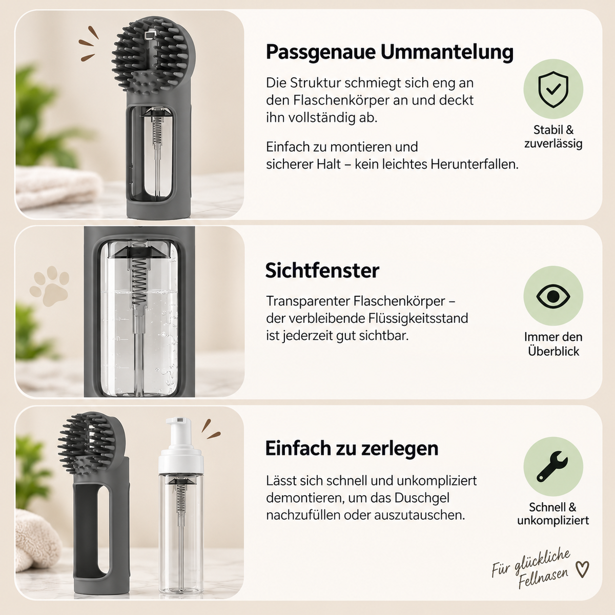 HaarFrei Bade-Bürste – Bürsten & Einseifen in einem