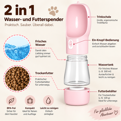 HaarFrei To-Go – Tragbare Trink- & Futterflasche für unterwegs