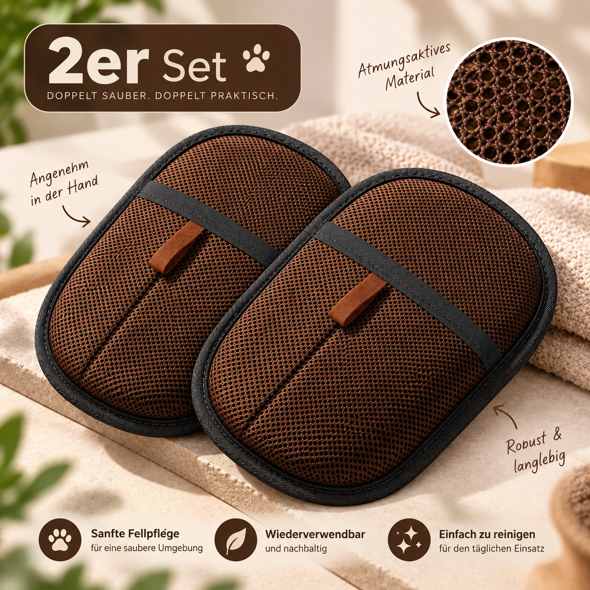 HaarFrei Pflegehandschuh – Sanfte Fellmassage & Tierhaare sammeln